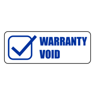 Warranty Void Sticker (Blue)